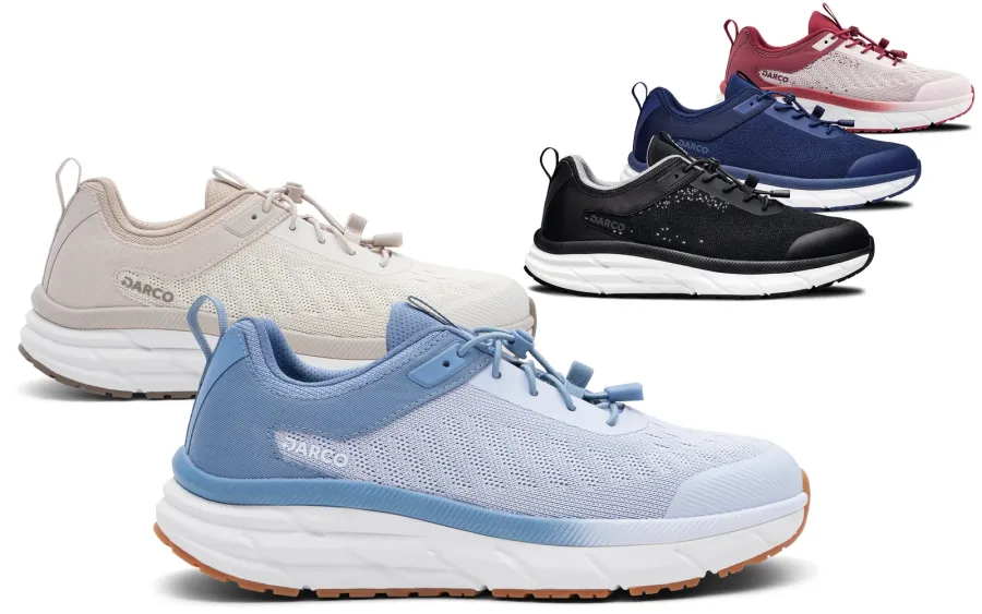 Darco Movilo Sneaker mit Rollsohle in Hellblau, Beige, Schwarz, Blau, Rot